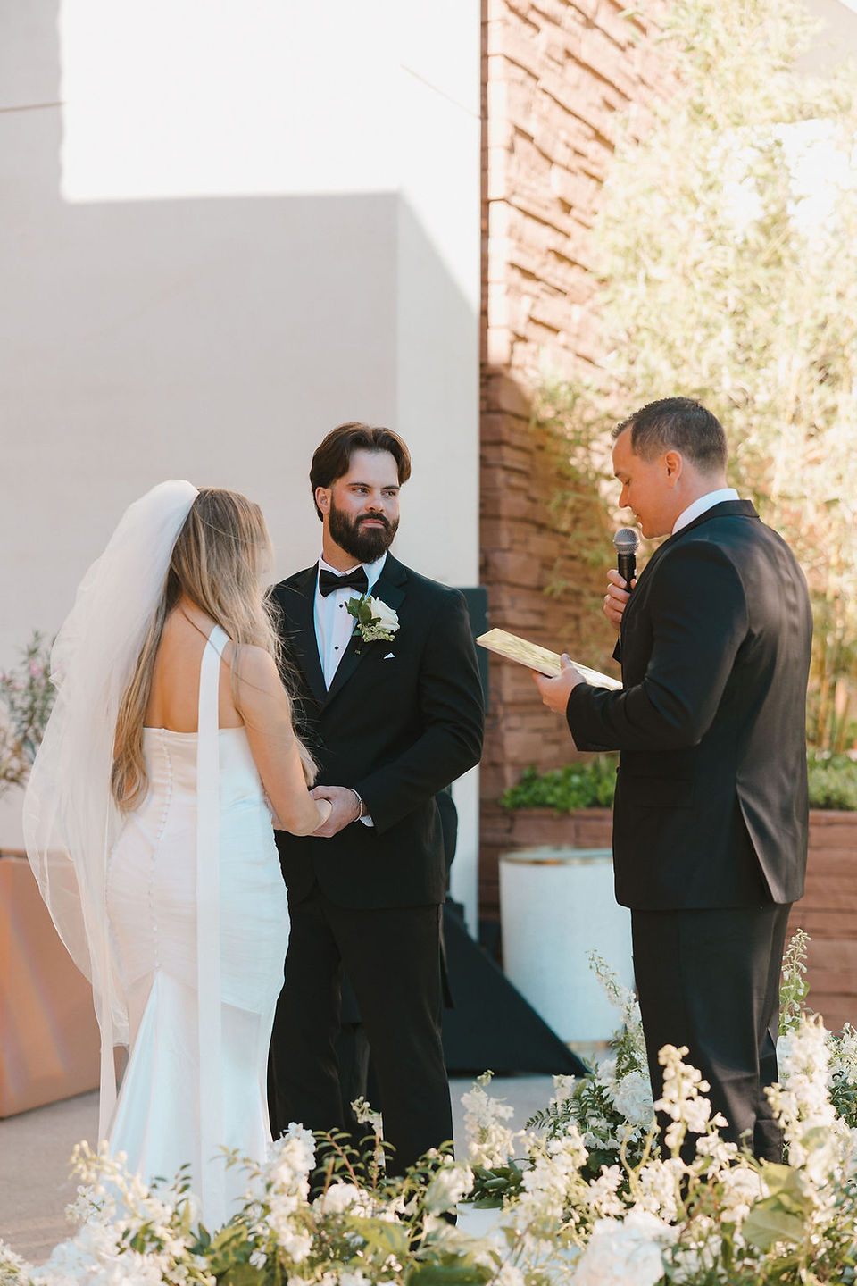 bride and groom at their dream las vegas ceremony