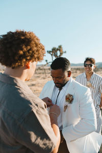 groom before his dream wedding ceremony