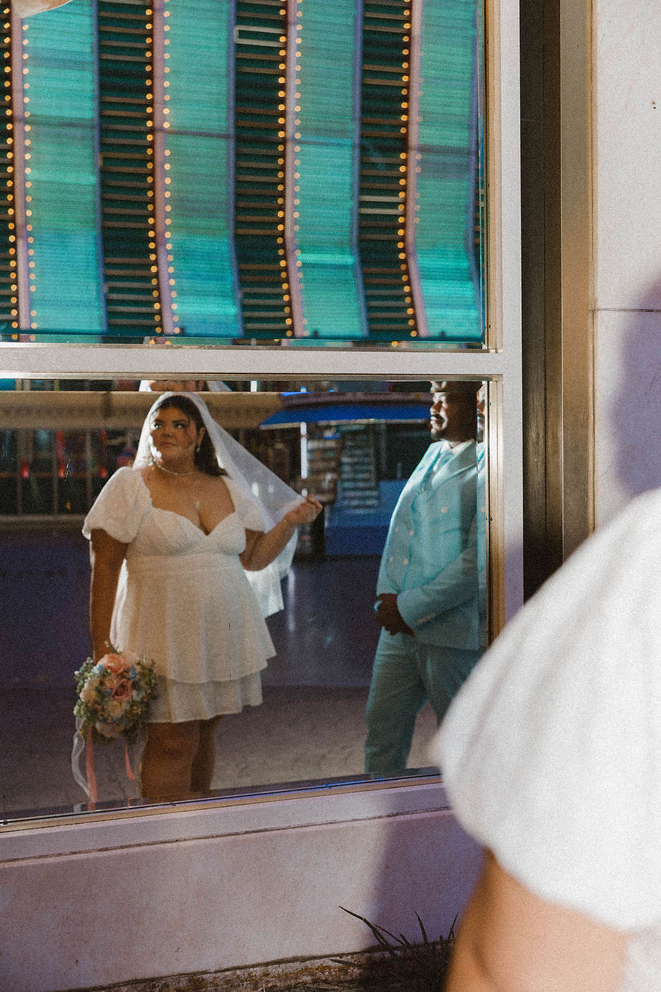 Fun bridal portraits in Fremont Street