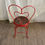 Thumbnail: Red Heart Back Ice Cream Parlor Chair w/ Wood Seat
