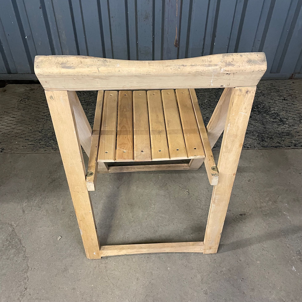 Thumbnail: Aldo Jacober Style Wooden Folding Chair