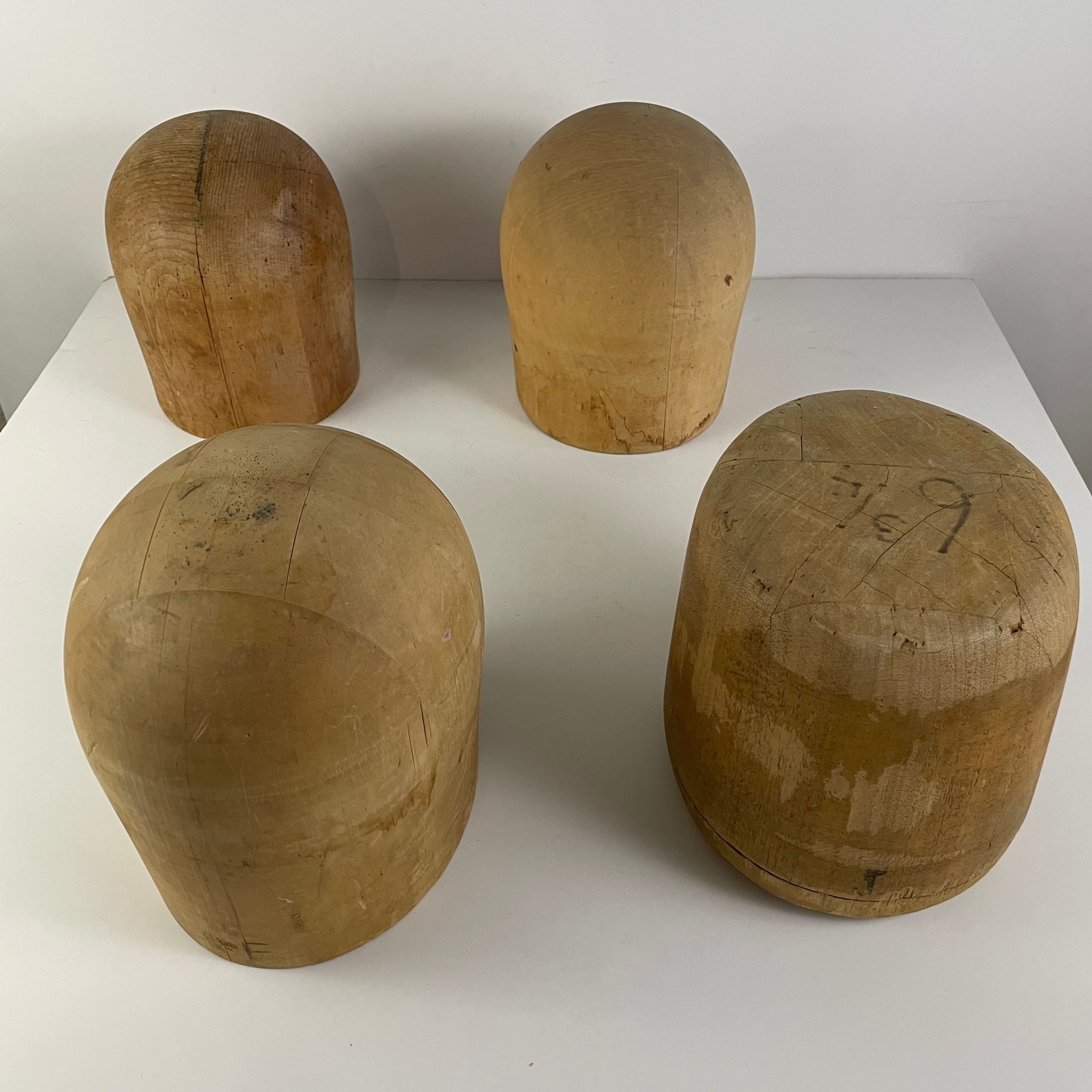 Light Wood Hat Molds