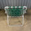 Thumbnail: Green Webbed Aluminum Folding Lawn Chair
