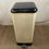 Thumbnail: Beige Metal Foot Tap Flip Top Trash Can Waste Basket