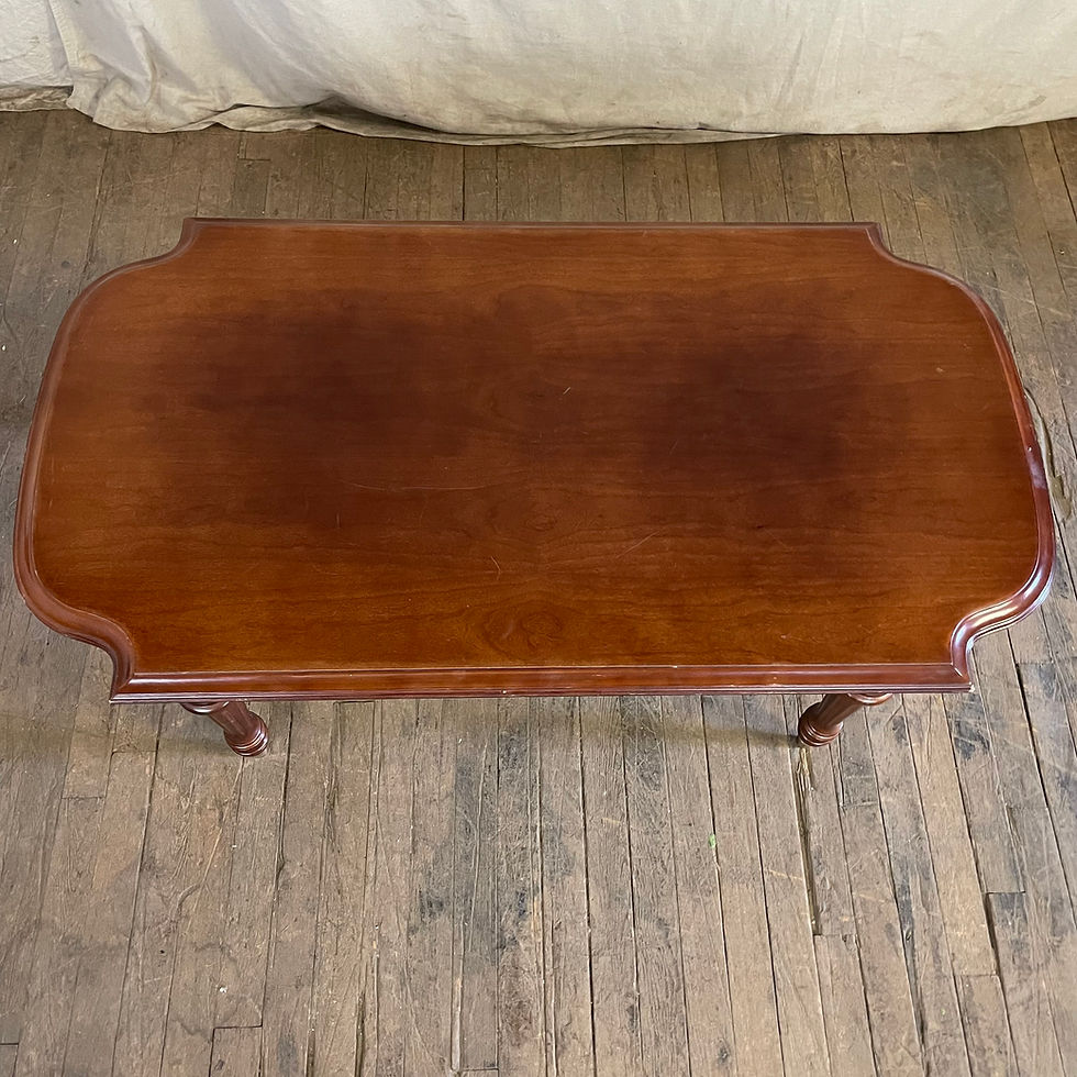 Thumbnail: Wood Coffee Table w/Brass Detail