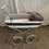 Thumbnail: Vintage White & Brown Pram Baby Carriage