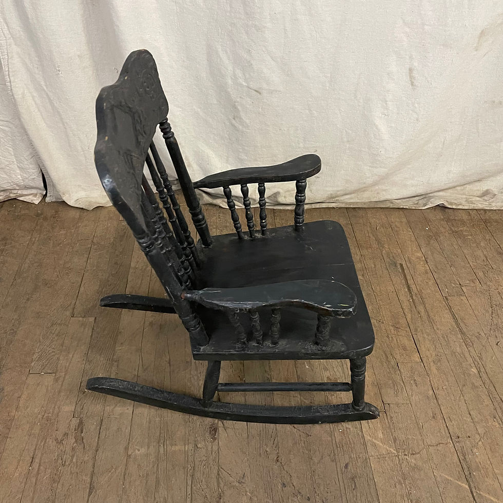 Thumbnail: Black Wooden Children's Rocking Chair