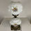 Thumbnail: White Ornate Flower Electric Hurricane Style Lamp