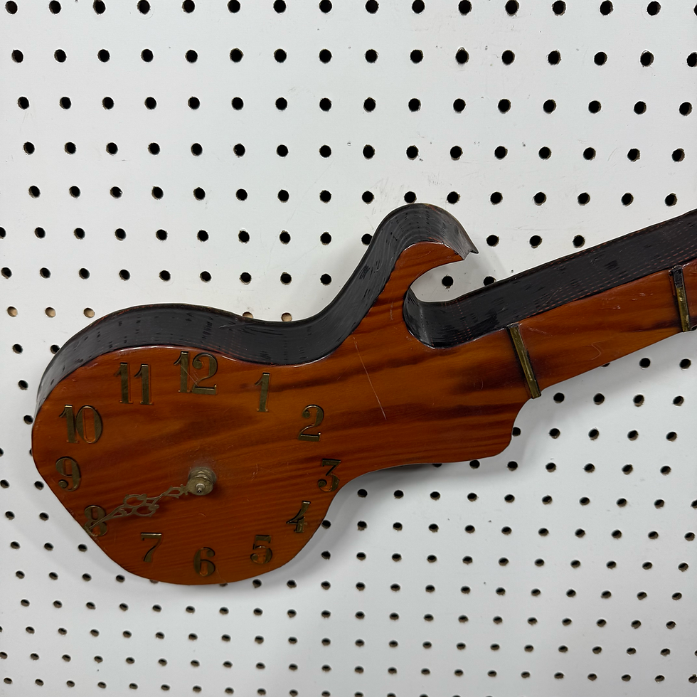 Thumbnail: Lacquered Wood Guitar Wall Clock