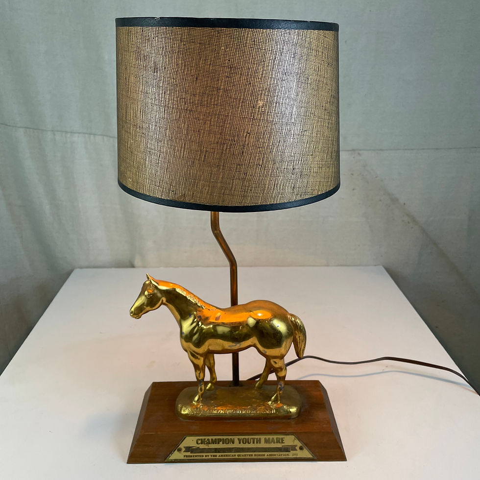 Brass Horse Trophy Lamp