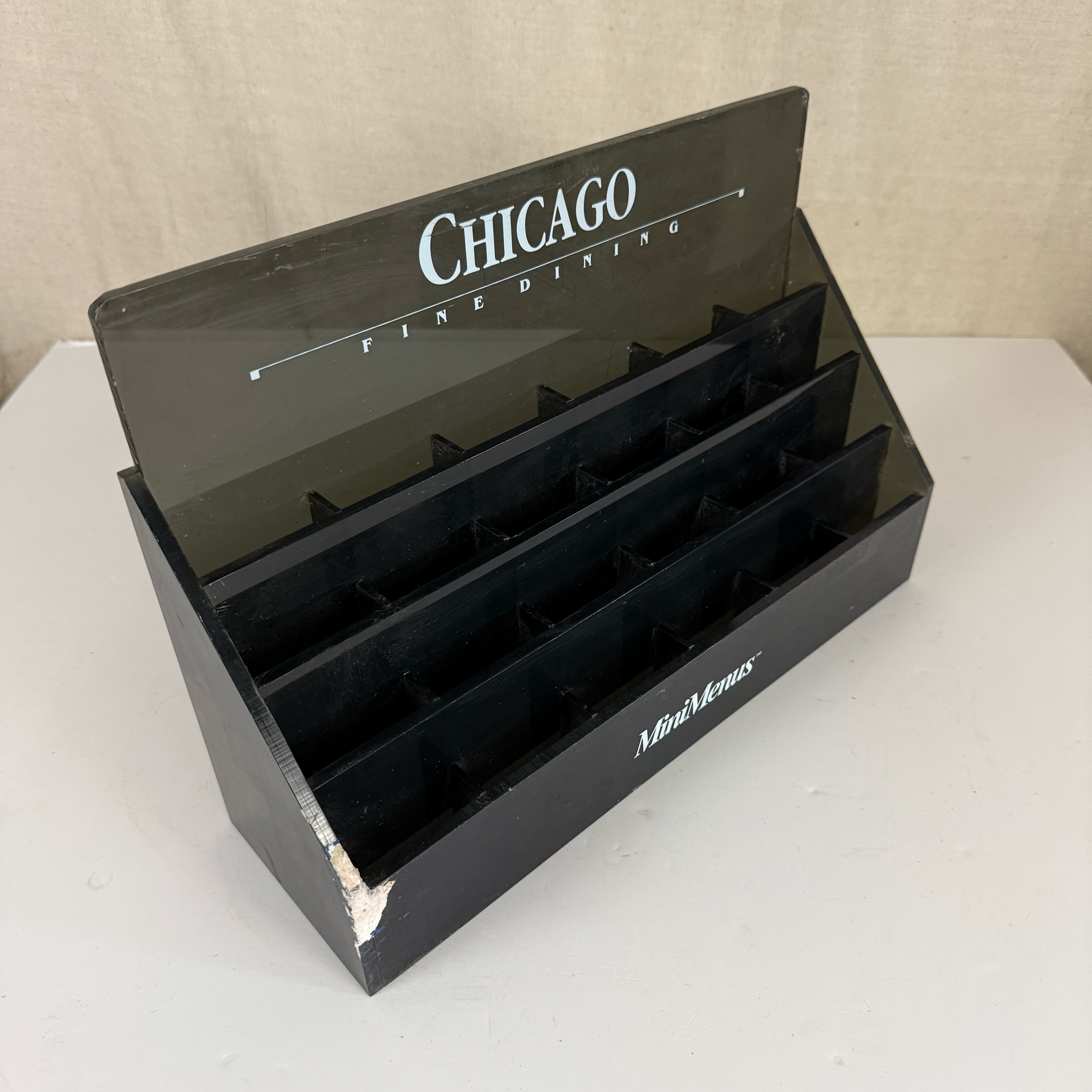 Chicago Fine Dining Mini Menus Tabletop Display Rack