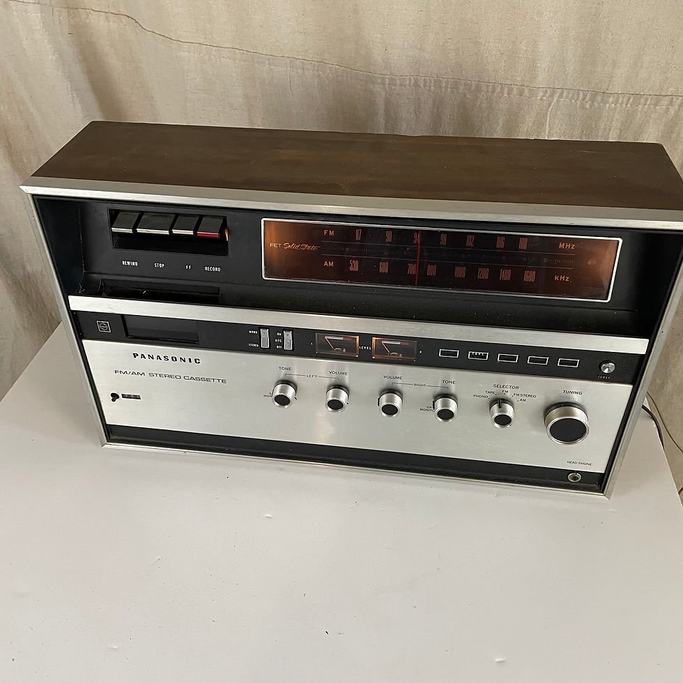 Thumbnail: Panasonic Wood Grain AM/FM Radio Cassette Player Sound System