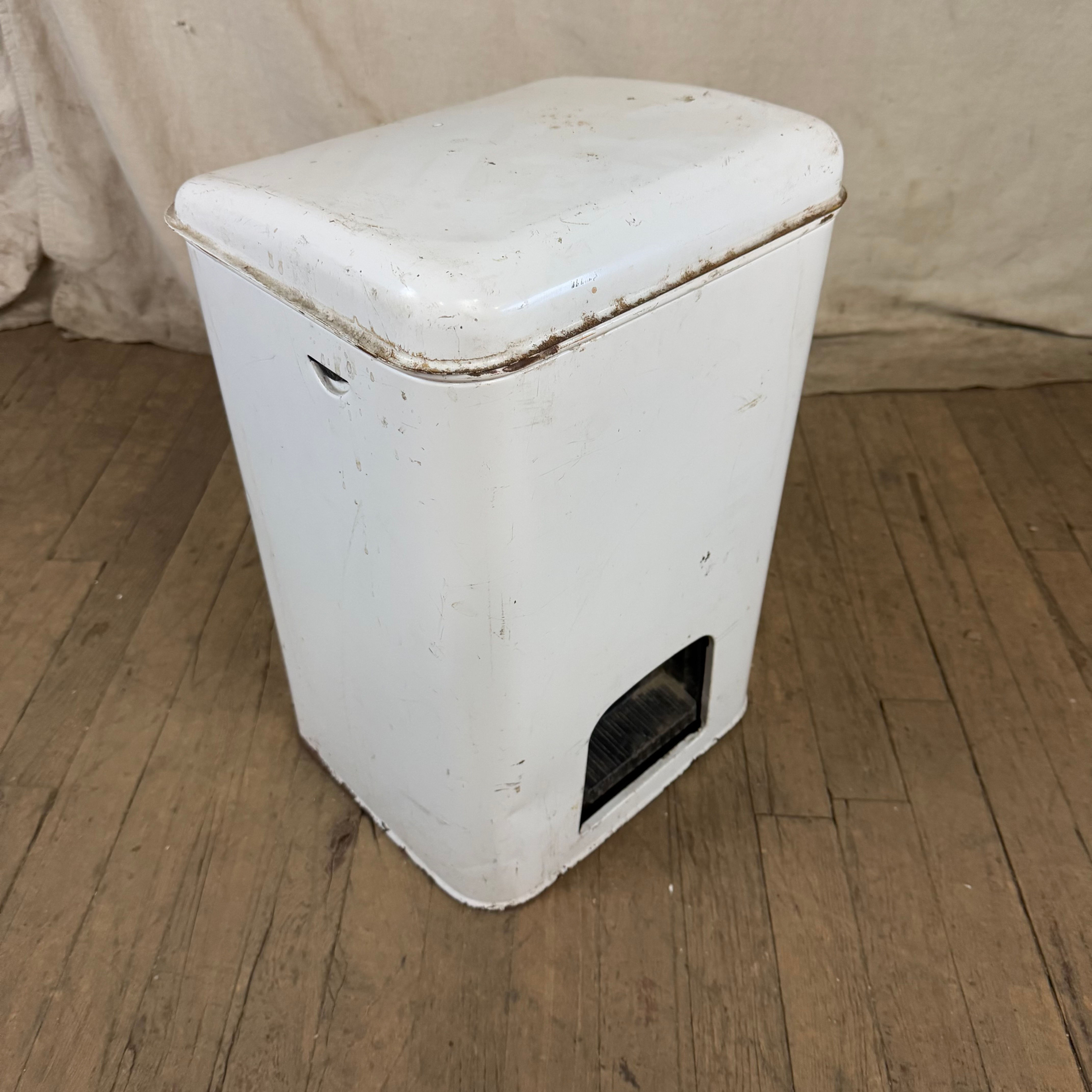 White Medical Trash Can Waste Basket