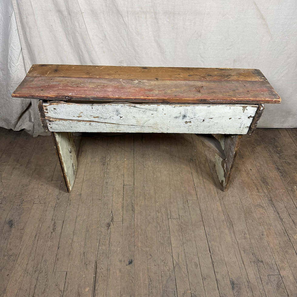 Thumbnail: Rustic White Natural Wood Bench