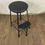 Thumbnail: Simple Black Stool w/ Fold-Up Footstool