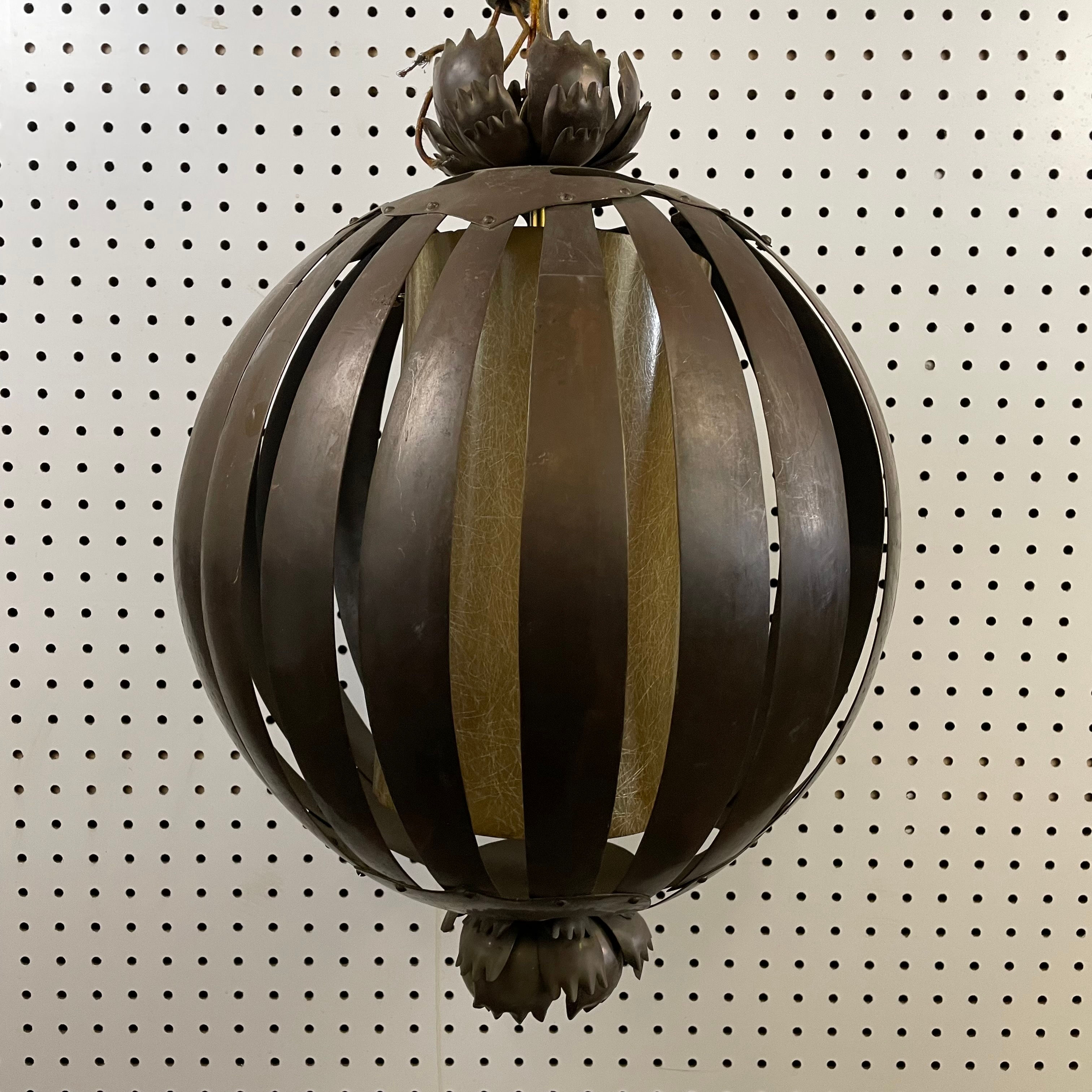 Copper Globe Light Fixture