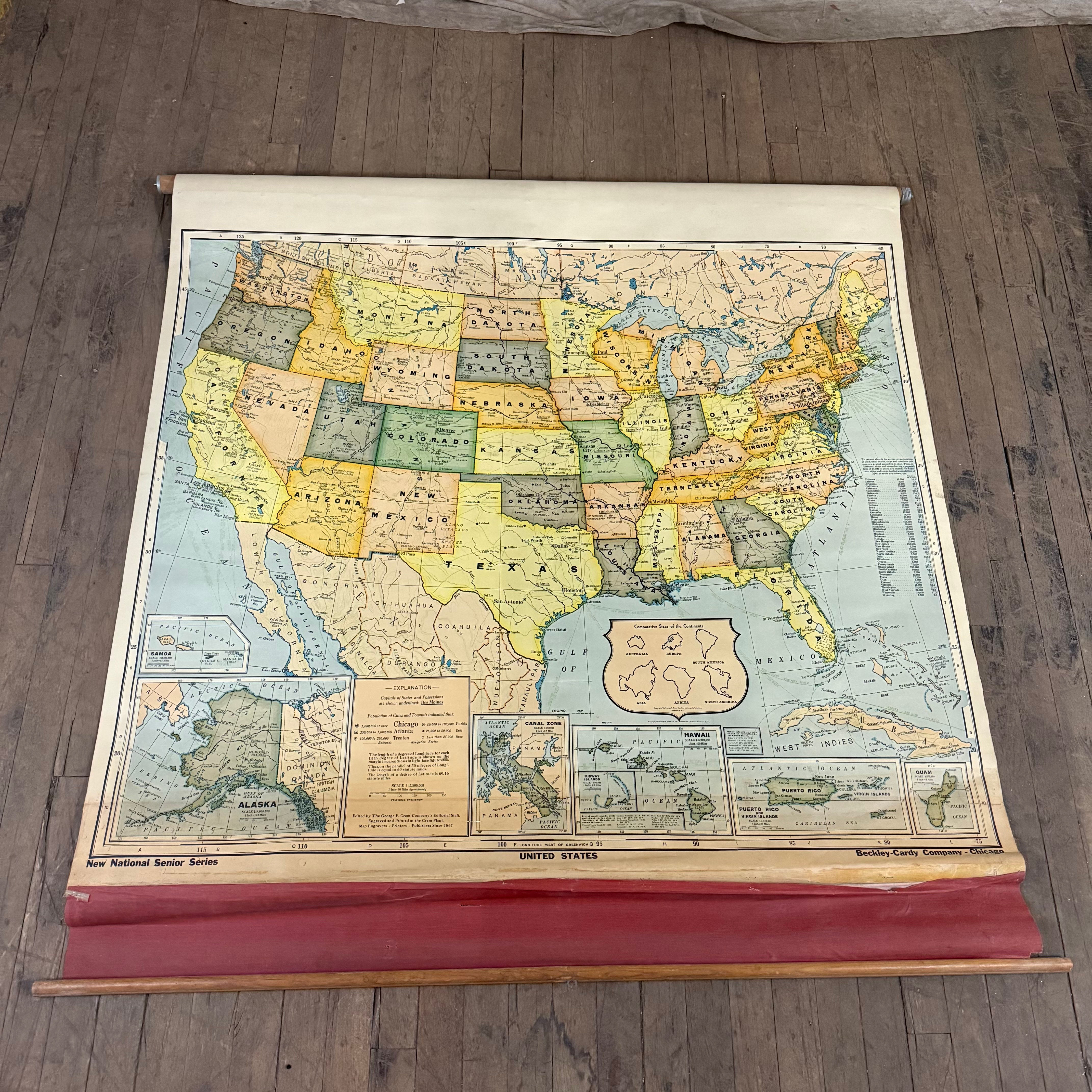 United States Roll Down Map