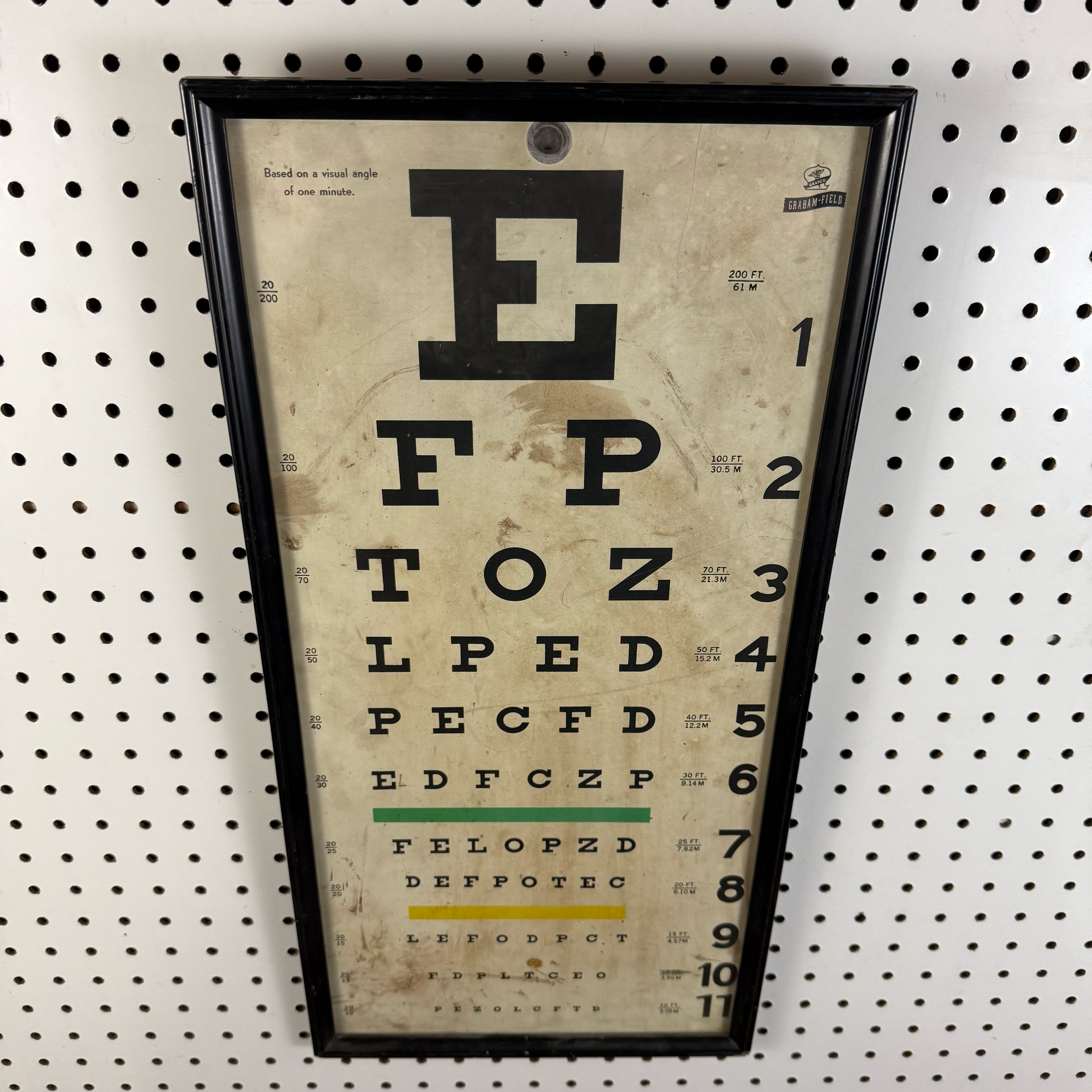 Framed Eye Chart