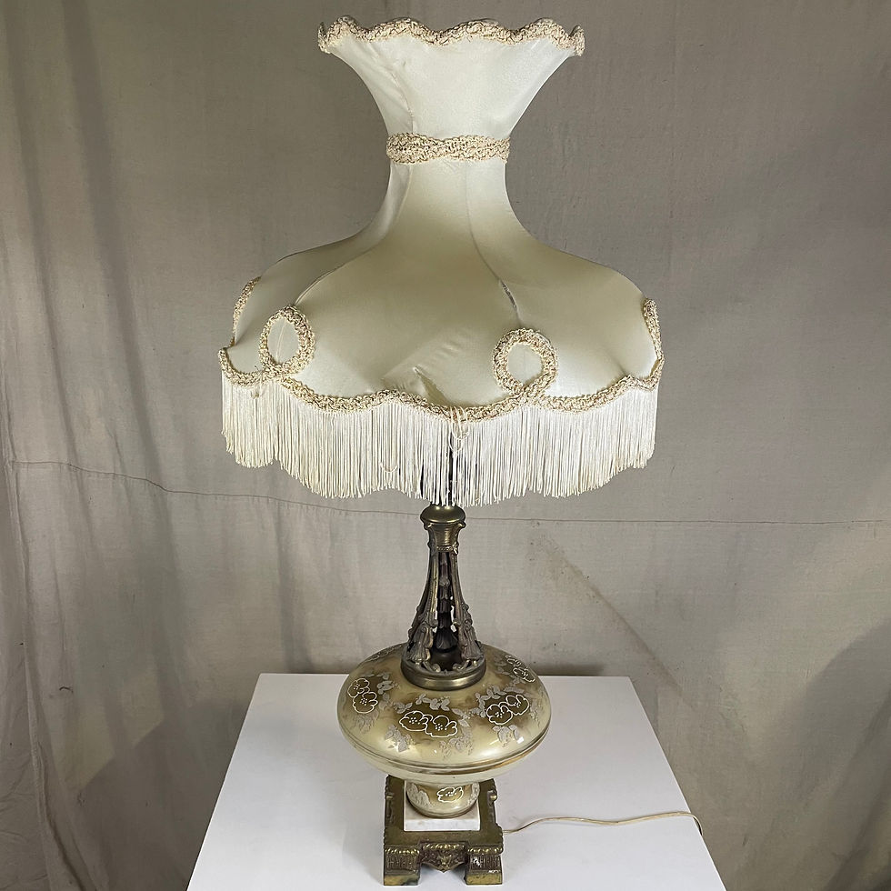 Thumbnail: Gold Glass & Brass Lamp