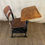 Thumbnail: Black Metal & Wood School Desk w/ Chair