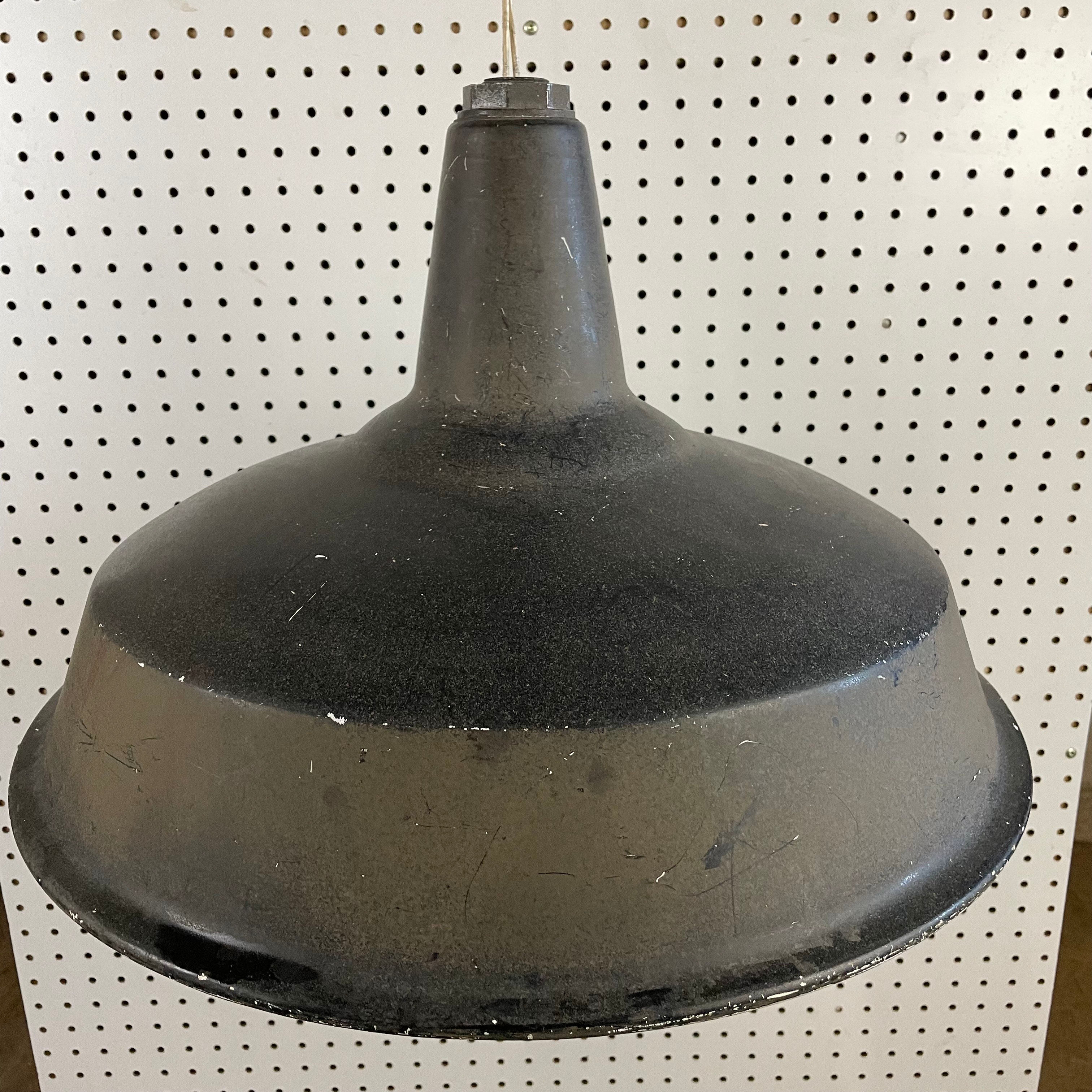 XL Dirty Black Industrial Pendant Light