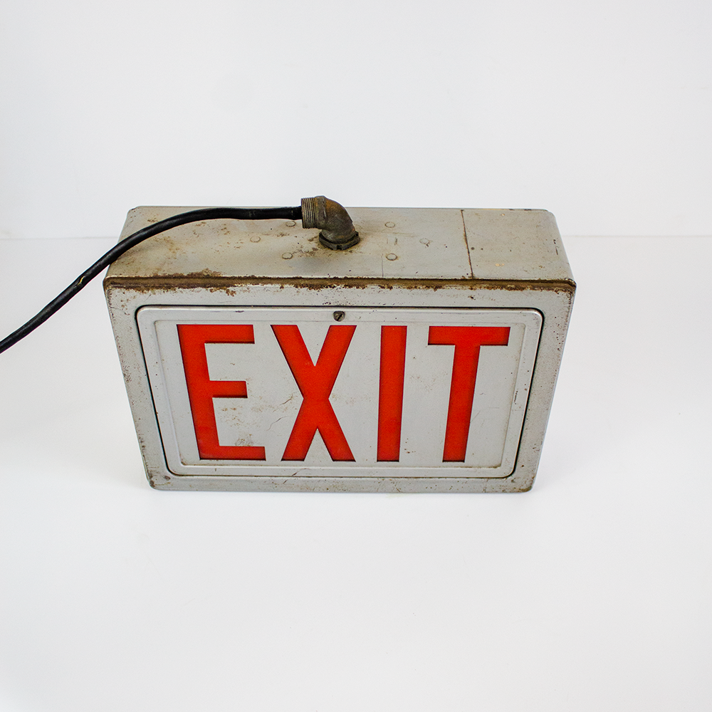 Grey Industrial EXIT Sign