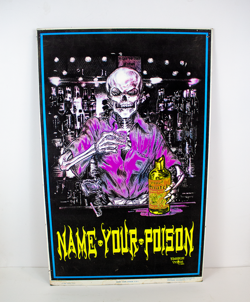 Name Your Poison Psychedelic Skeleton Poster