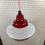 Thumbnail: White w/ Red Stripes Saucer Pendant Light