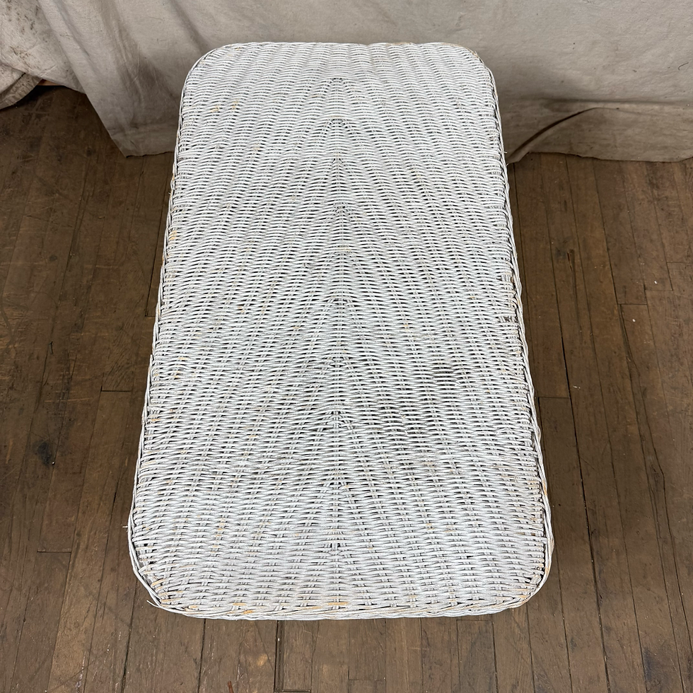 Thumbnail: White Wicker Coffee Table
