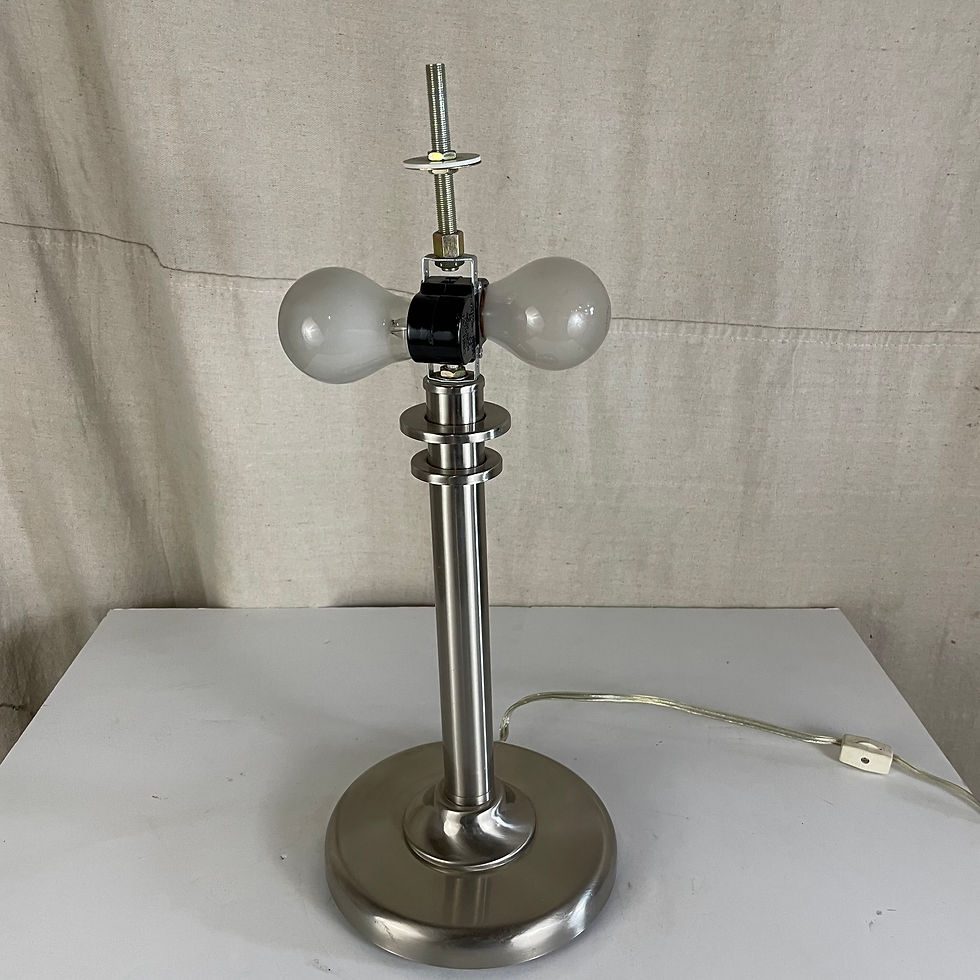 Thumbnail: Chrome Lamp w/ Glass Shade