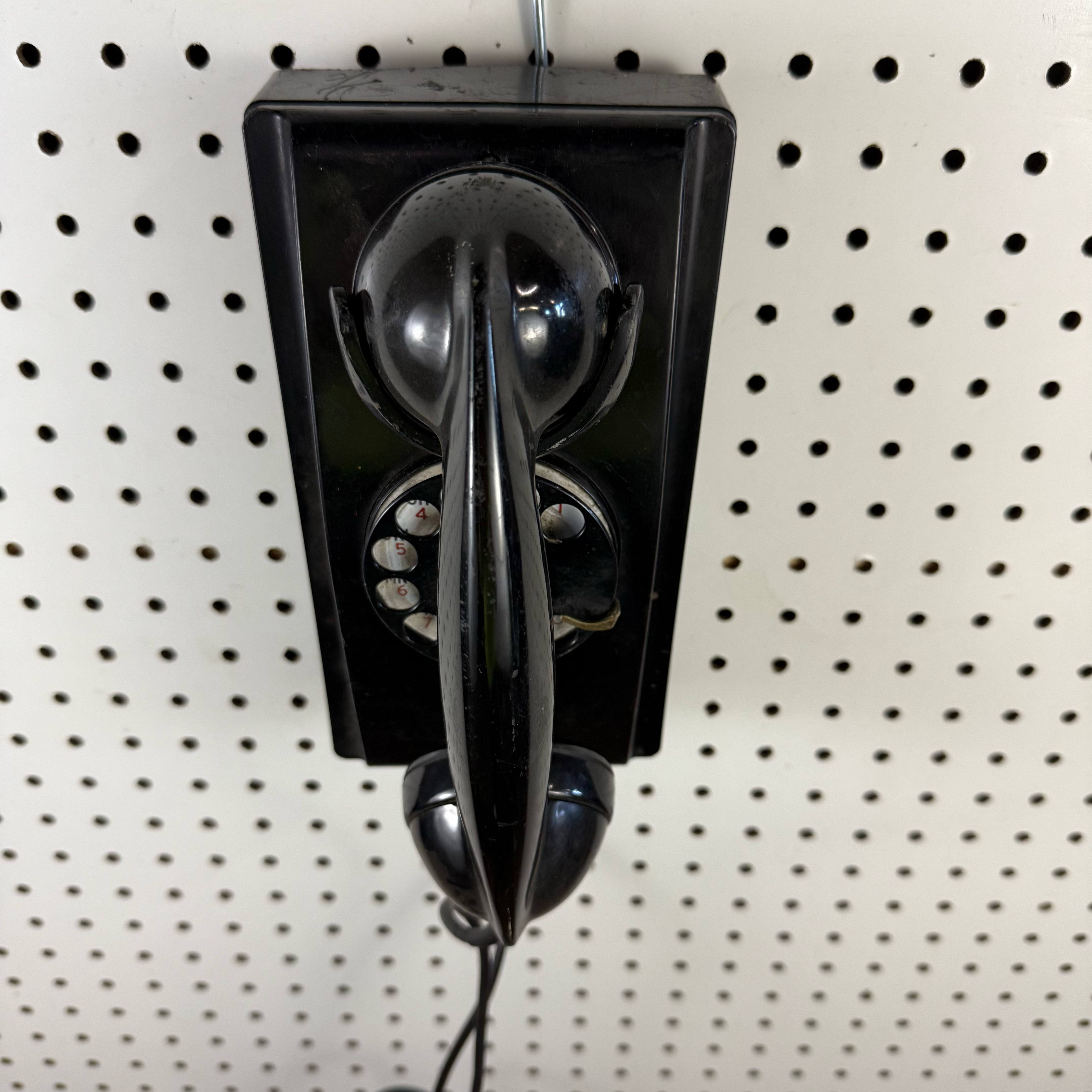 Black Antique Rotary Wall Telephone