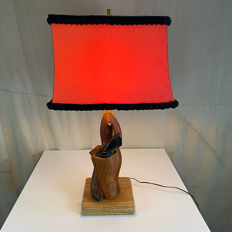 Wood Gun in Holster Lamp