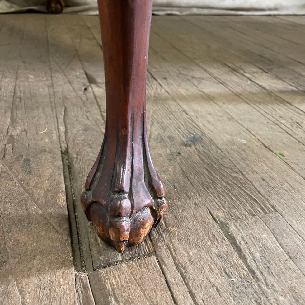 Thumbnail: Claw Foot Wood Coffee Table