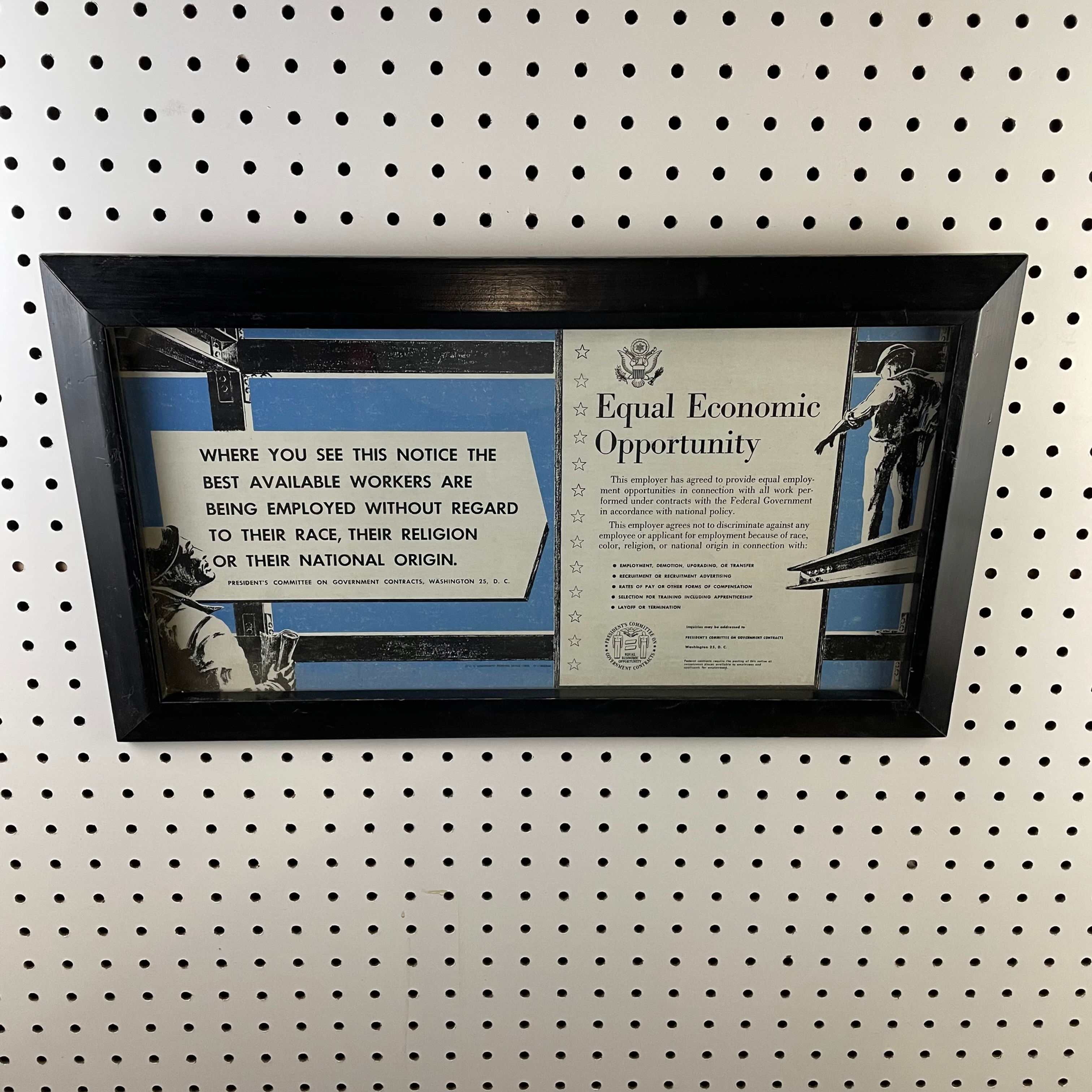 "Equal Economic Opportunity" Poster in Black Frame