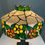 Thumbnail: Red & Orange Plastic Slag Stained Glass Lamp