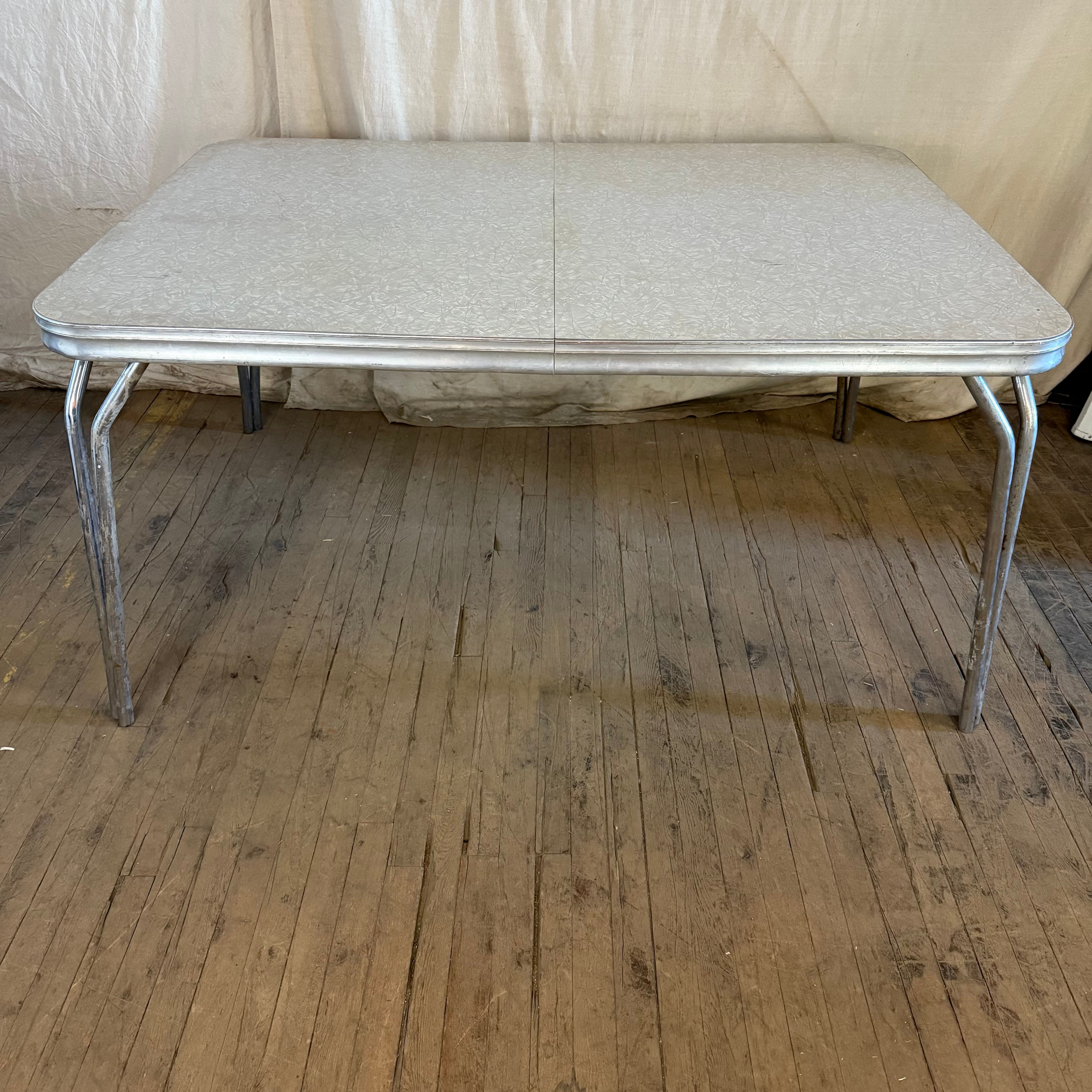 59.5" Grey-White Formica Diner Table Top