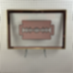 Framed Mirrored Razor Blade Window