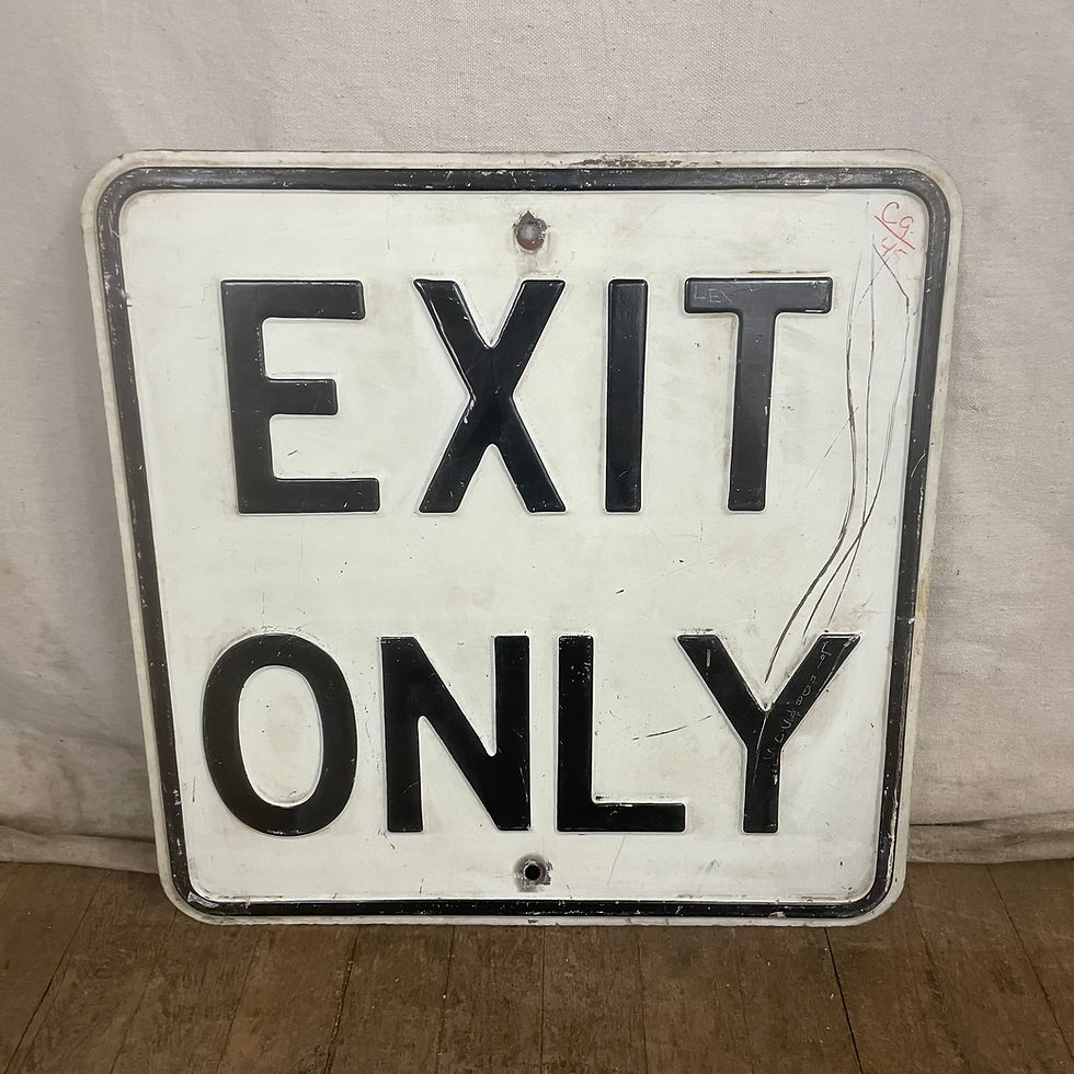 Exit Only Sign