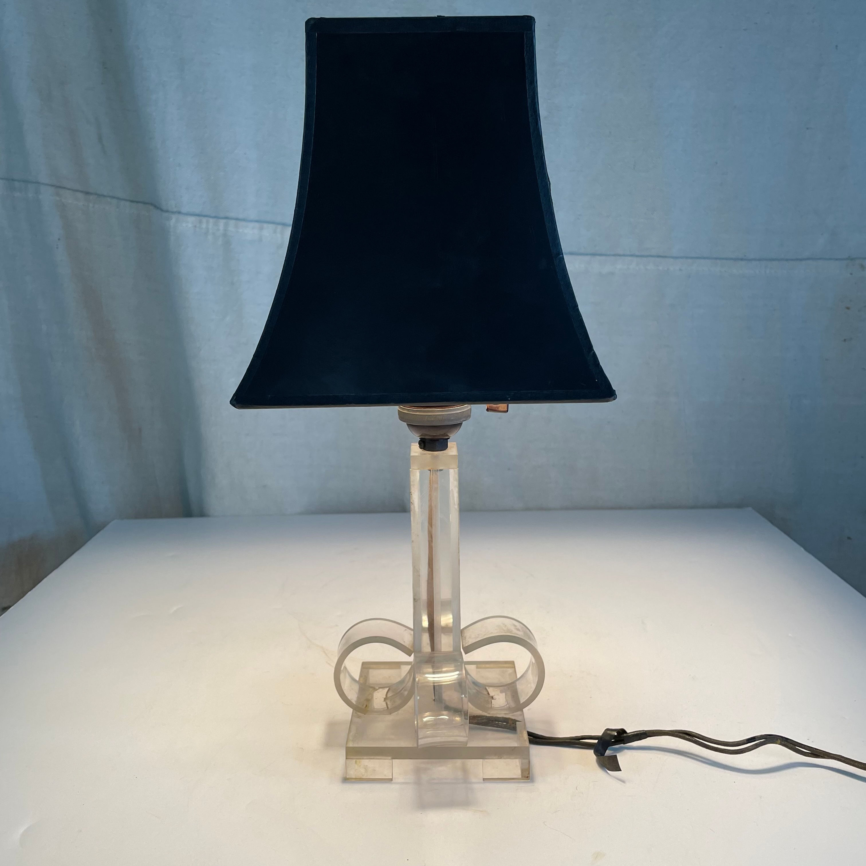 Acrylic Lucite Ribbon Lamp