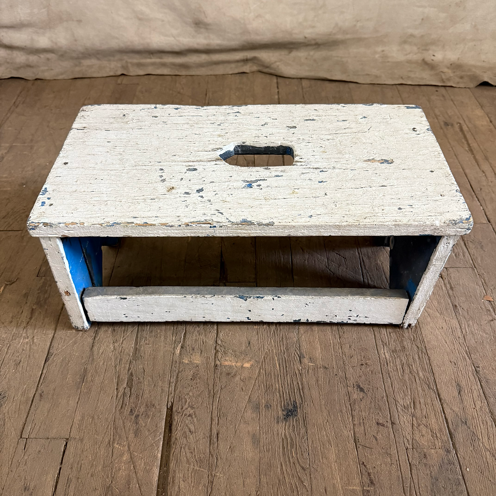 Thumbnail: Rustic White Step Stool