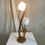 Thumbnail: MCM Brass & Walnut Tulip Lamp