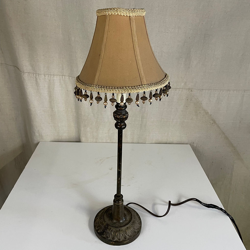 Thumbnail: Simple Candle Lamp w/ Beaded Shade