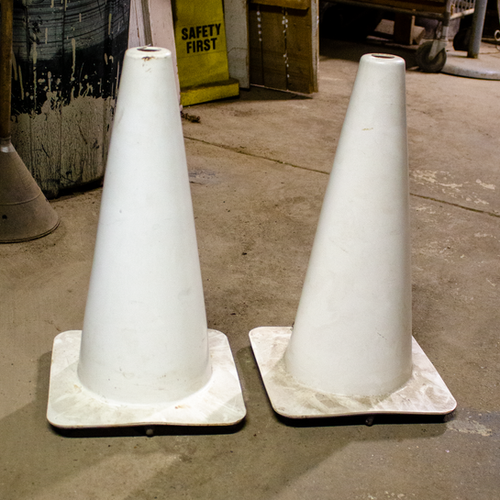 White Safety Cones | zapprops