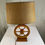 Thumbnail: Light Wood Wagon Wheel Lamp w/ Burlap Shade