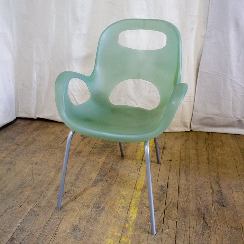 Thumbnail: Seafoam Green Plastic Office Chair