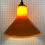 Thumbnail: Orange Glass Shade Industrial Pendant Light