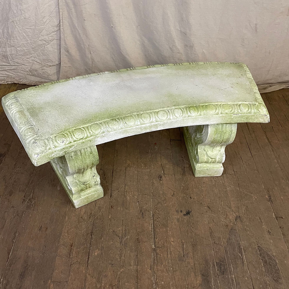 Thumbnail: Small Curved Stone Bench