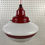 Thumbnail: White w/ Red Stripes Saucer Pendant Light
