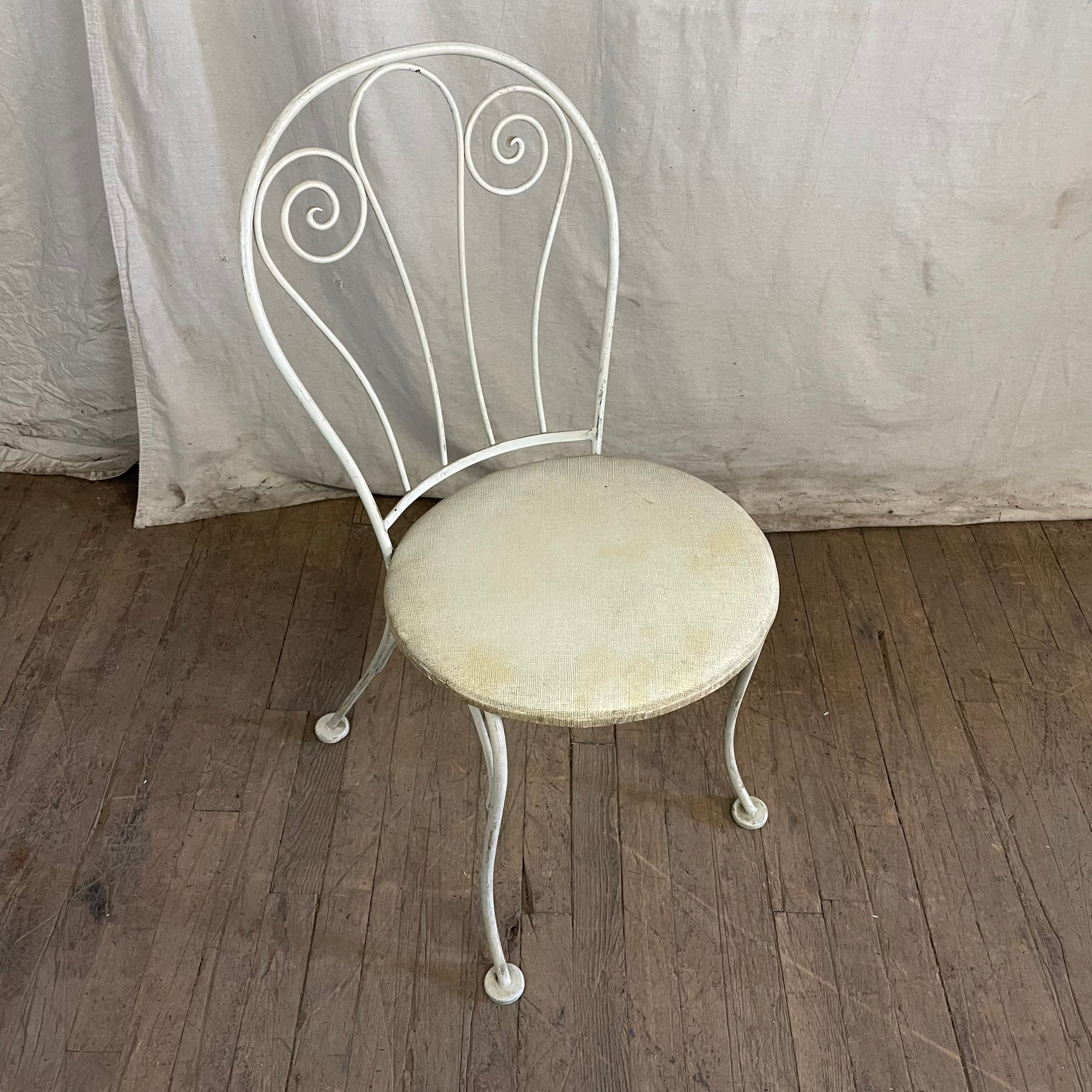 White Metal Garden Chair