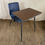 Thumbnail: Dark Wood Laminate Top School Desk w/ Blue Chair